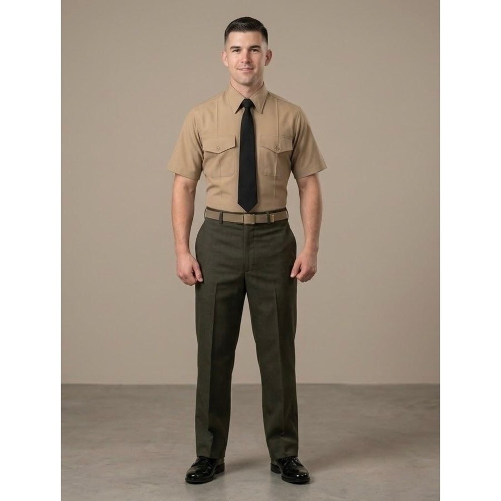 NWT Creighton Trousers Mens 41L Green USMC Approved Poly Wool Uniform Pants USA